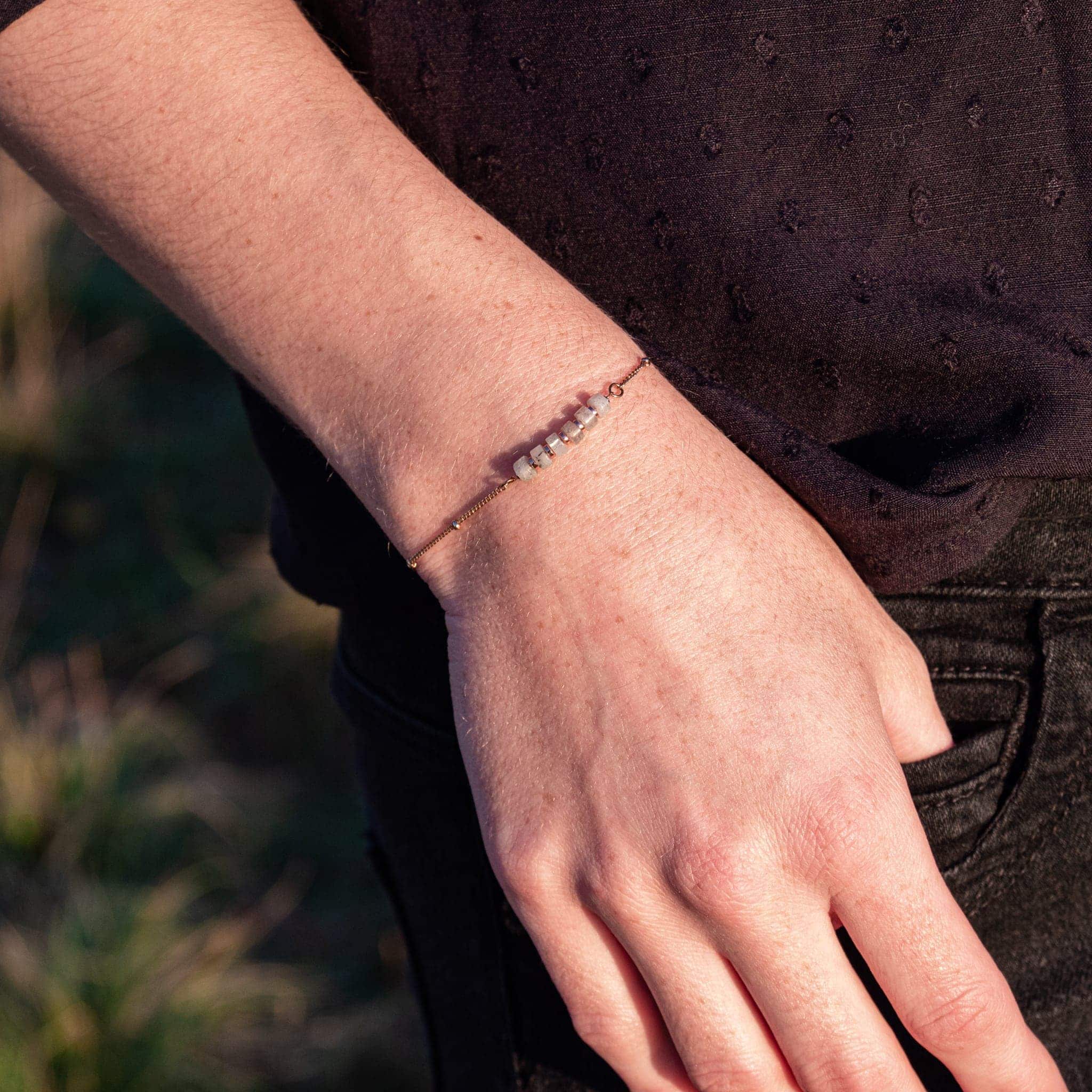 Bracelet PIANA en pierres Labradorite - SLOYA